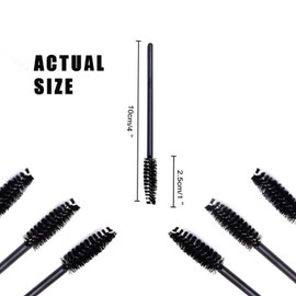 Canvas Trend 100pcs Disposable Eyelash Brushes，Eyelash Extensions Brushes Portable Eyebrow Brush Perfect for Home, Travel and Outing (Black)