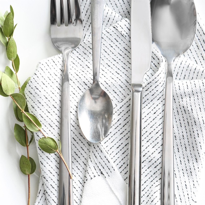 Argon Tableware Tondo Stainless Steel Dessert Spoons - 21cm -
