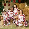 PATPAT Mom Dad and Baby Matching Family Christmas Pajamas Red