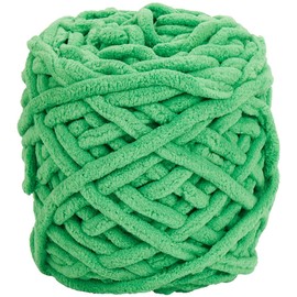 CRASPIRE Christmas Green Chenille Chunky Yarn for Crocheting Super Bulky Skein 7mm Thick 3.5oz 72yds Fluffy Soft Bulky Thick Fluffy Fuzzy Soft Velvet Hand Knitting Blanket Weaving DIY Amigurumi