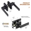 KUAGINZUHE Privacy Door Levers, 2 Pack Matte Black Door Handles
