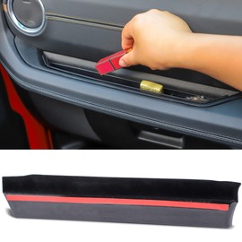 Savadicar Grab Bar Tray with Microfiber Compatible with 2024 2025 Jeep Wrangler (JL) and Gladiator (JT), Passenger Side GrabTray Storage Organizer, Interior Accessories, Black