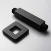 KATAIS Matte Black Shower Arm with Flange, Square - Stainless