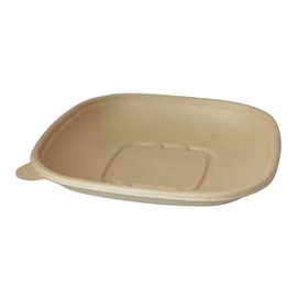 World Centric BQ-SC-24 100% Compostable Unbleached Plant Fiber Square Bowls, 24 oz. (Pack of 400)