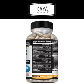 Kaya Naturals Kaya Naturals - Nootropic Brain Booster - for Memory & Focus - Brain Support Supplement - Focus & Concentration & Learning Accuracy - Cognitive Function - 180 Count (180 Count (Pack of 1)