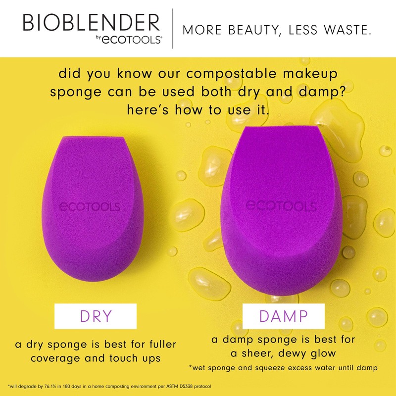 Ecotools Bioblender By Makeup Sponge Duo Pack For Liquid &