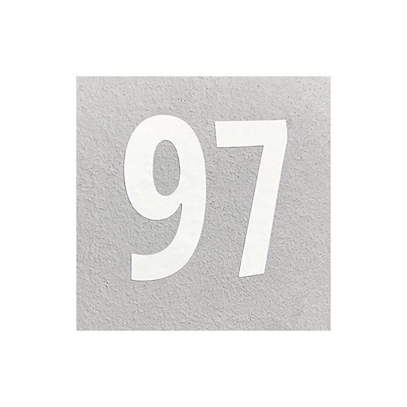 40 Pieces, 6" - Number Stickers, Waterproof Vinyl Stick On