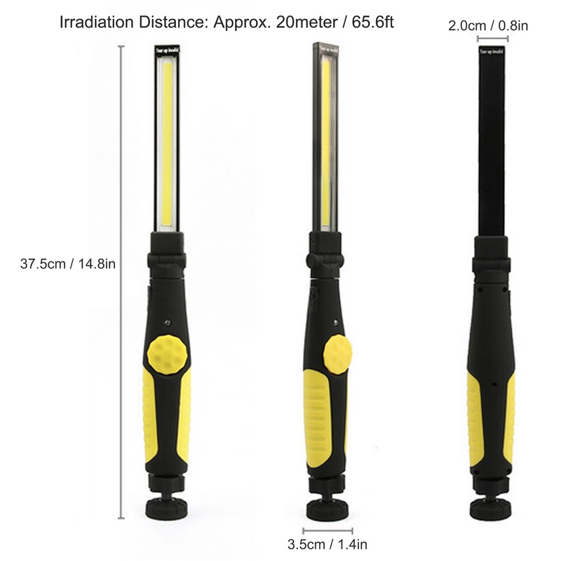COB LED Work Light Rechargeable Magnetic Maintenance Lighting Emergency Yellow