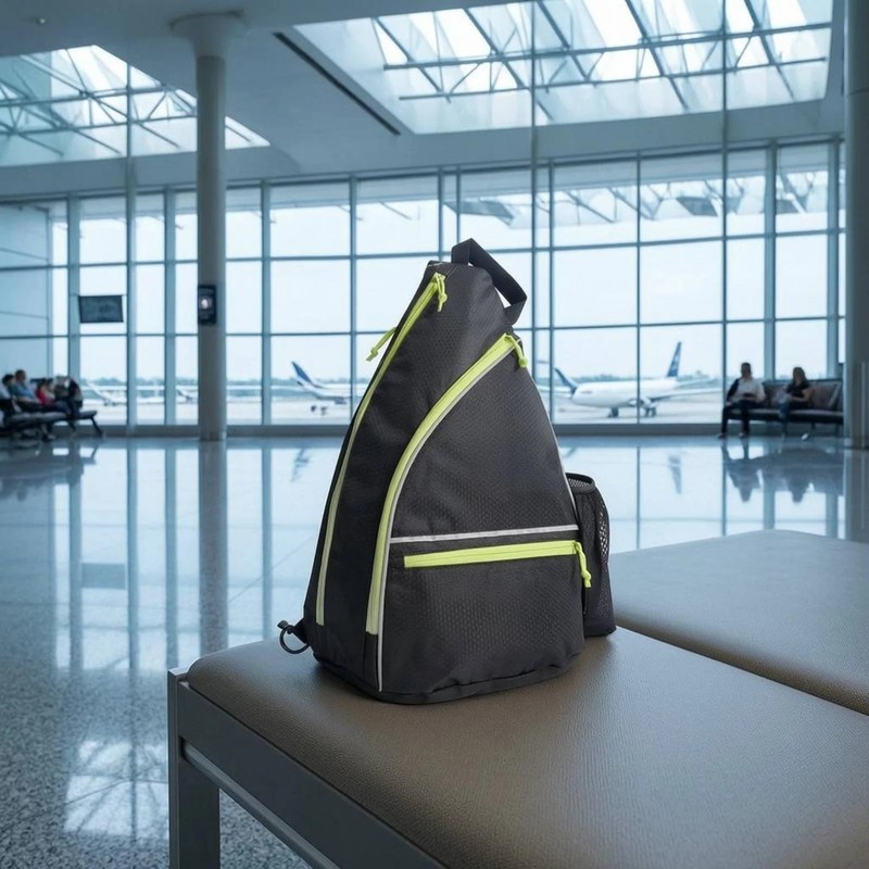 Toolzia Pickleball Sling Backpack Crossbody Sports Bag with Paddle Holder