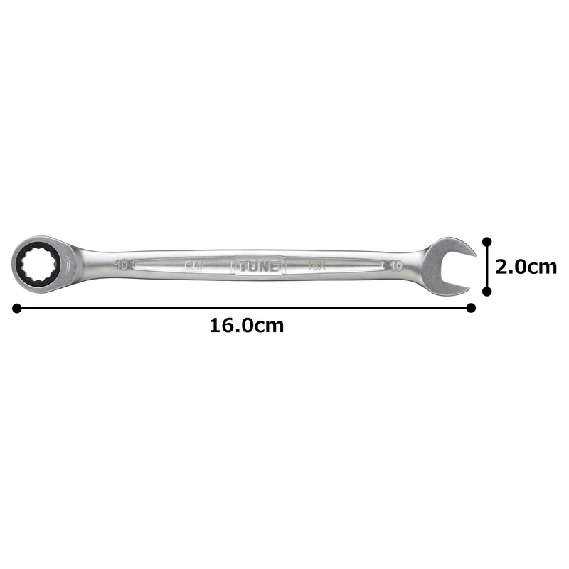 TONE Ratchet Glasses Wrench RM-10 Double Side Width 0.4 inches