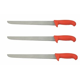 Columbia Cutlery 15" Red Gyro Knife. Great for Large Meat cuts like Kebab, Tacos Al Pastor, and Shawarma (3 Pack)