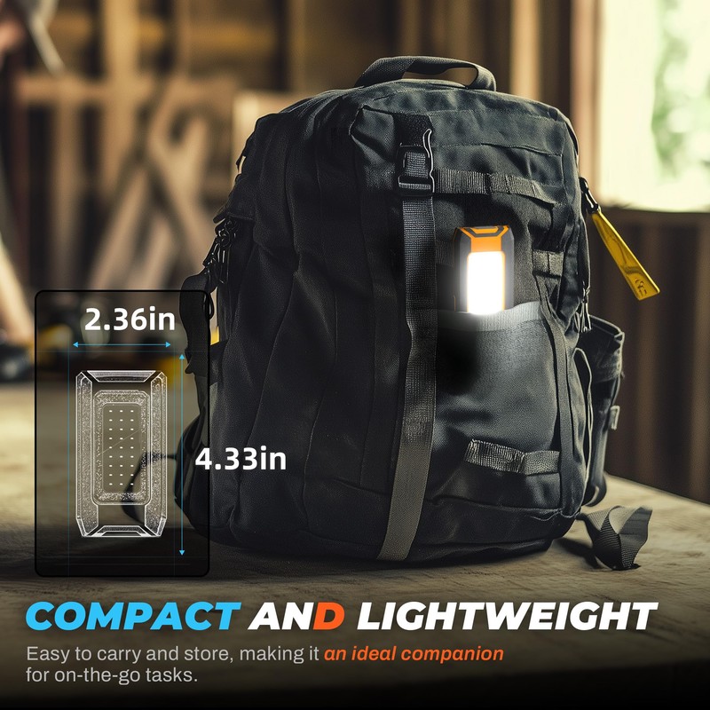 innofox 2-Pack LED Rechargeable Magnetic Work Light 1500 Lumens, Hanging