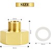 nutmanel 3/8 to 3/4 Inch Brass Reducer Extension with Sealing