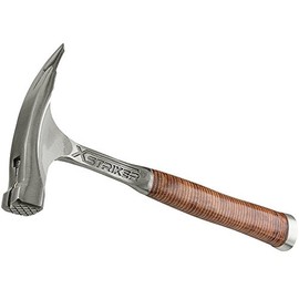 Peddinghaus 5133070000 Xstriker Rough Face Magnetic Carpenters Hammer with Leather Handle, Silver/Brown, 850 g