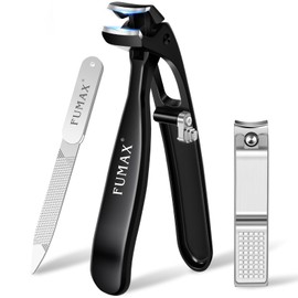 Toenail Clippers for Thick Toenails with Wide Opening, Large Angled Toe Nail Clippers for Seniors Thick Nails, Long Handle Heavy Duty Nail Clippers for Men with Catcher Gifts for Men Women Adults