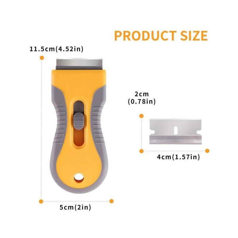 Retractable Razor Blade Scraper Tool, 2 Pack with 20 Extra