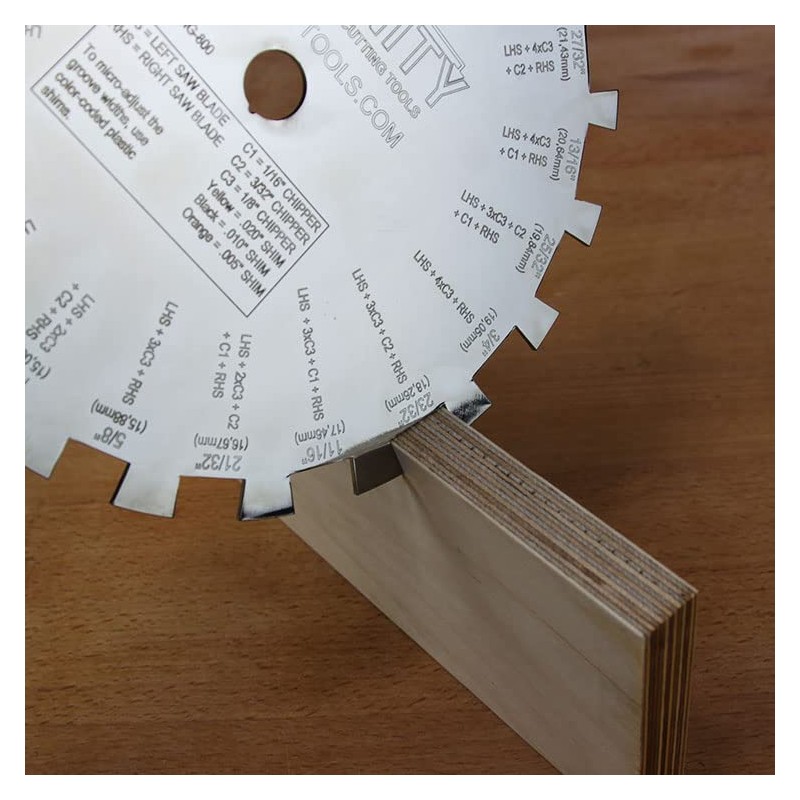 Infinity Cutting Tools Dado Measuring Gauge