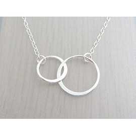 For My Handpicked Daughter • Stepdaughter or Adopted Child Gift • 2 Connected Circles • 925 Sterling Silver • From Stepmother to Bonus Daughter • Adoption Keepsake Necklace • Unbiological Mother Child