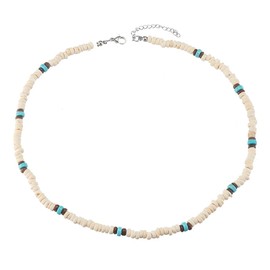 Adoshine Puka Shell Necklace for Men Surfer Necklace Seashell Chokers Beach Necklace for Women Summer Beaded Necklace Jewelry