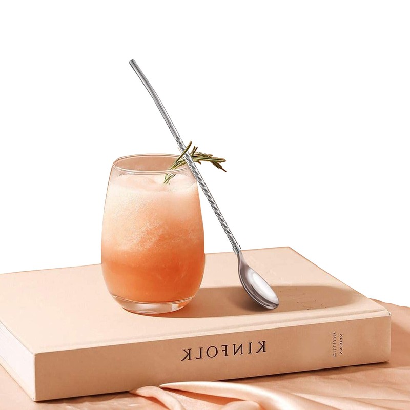 Pack of 5 Stainless Steel Straws, Spoons, Reusable Stainless Steel