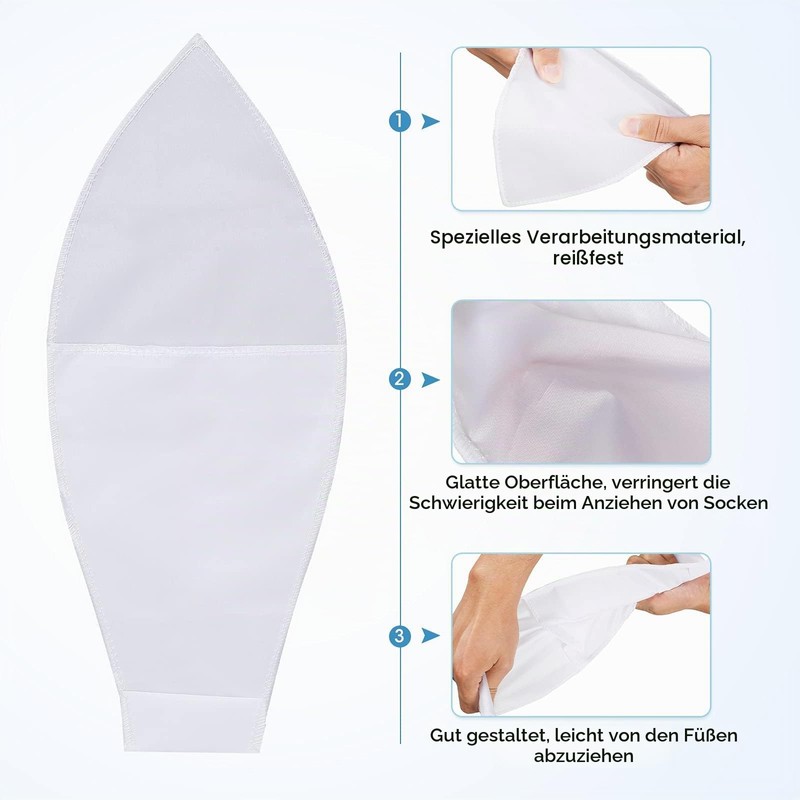 JYSNOW 4 x Smooth Fabric Compression Socks Dressing Aid