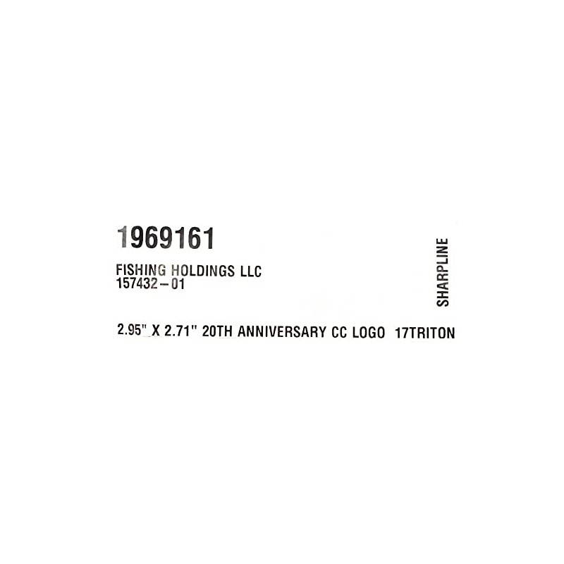Triton Boat Raised Emblem Decal Sticker | 20th Anniversary