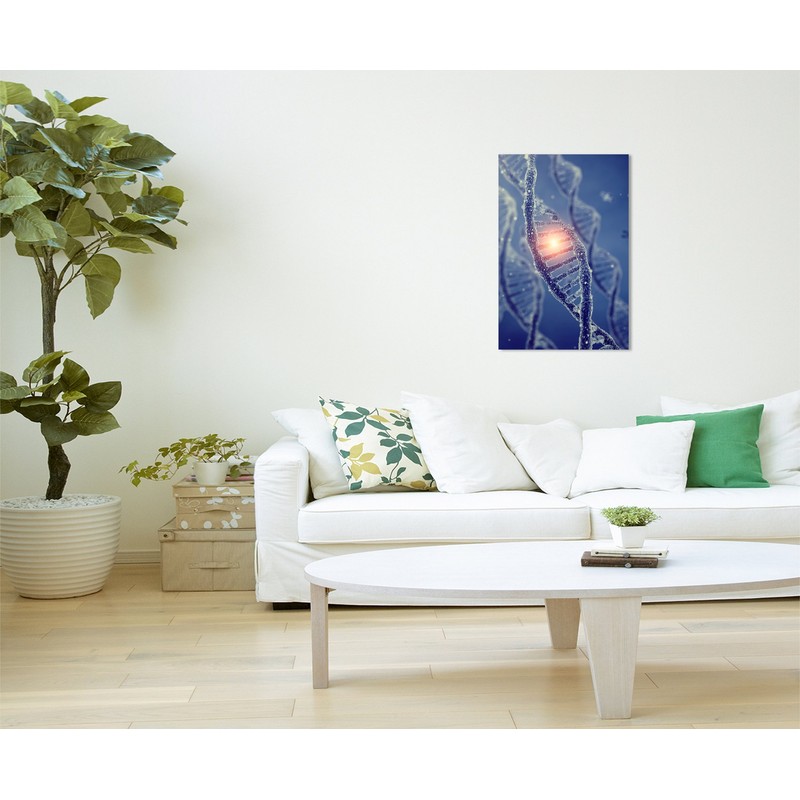 Medical Figure - DNA Double Helix Molecules with Chromosomes