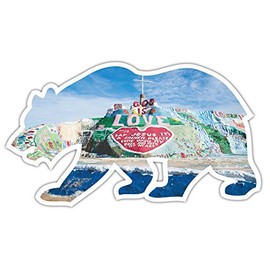 Salvation Mountain Slab City Cali Bear Vinyl Sticker for Laptop Journal or Wall by @LukeDuke_