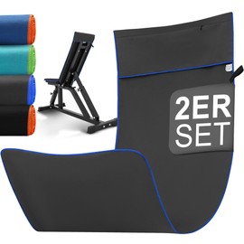 Jokisa Fitness Towel, Set of 2, 120 x 50 cm, Microfibre, Sports Towel, Gym, Zip, Compact & Quick Drying for Training, Camping, Travel