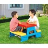 DOLU : Big Plastic Picnic Table for 4 - Blue,