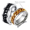 Fidget Ring Set Women Men Anxiety Gold Silver Stainless Steel