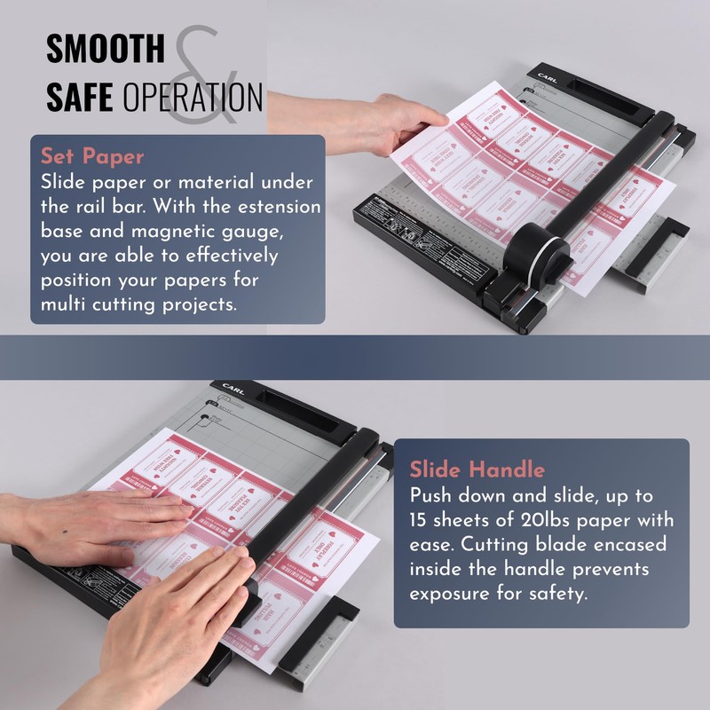 CARL Professional Rotary Paper Cutter with Clear Window – 12"
