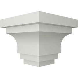 Ekena Millwork MOC03X04TR Outside Corner Moulding (matches moulding MLD04X03X05TR), 4 1/2"P x 6"H, Primed