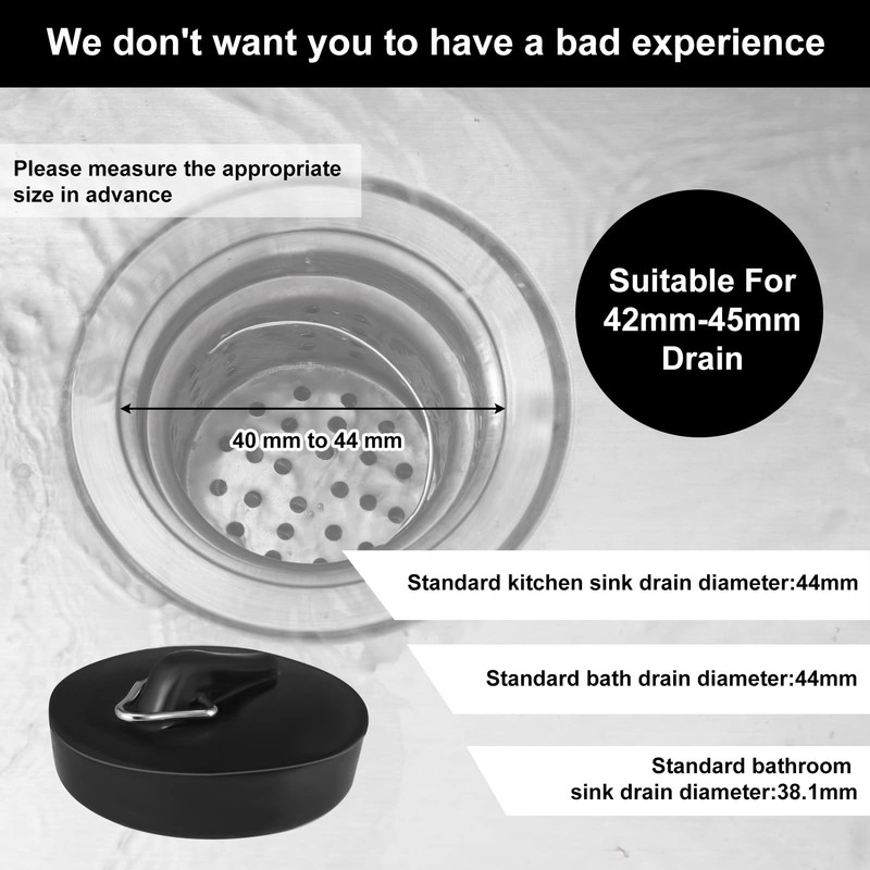 Fuyamp 2 Pcs Drain Stopper Sink Plug, Universal Bath Plug