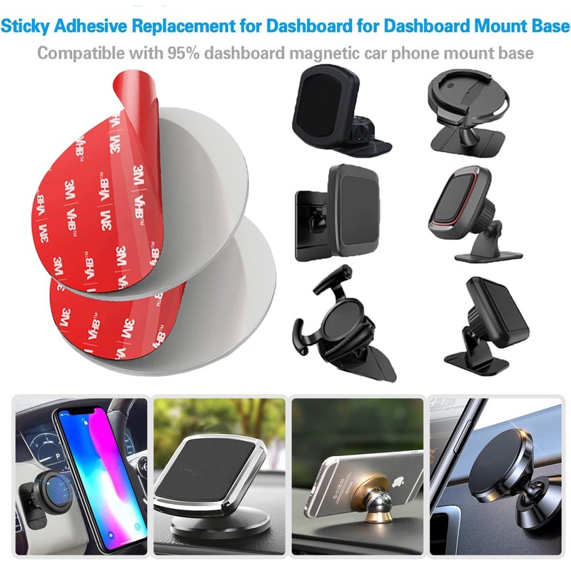 3 M Double Sided Adhesive Pads,Car Mount Sticky Pad Replacement.