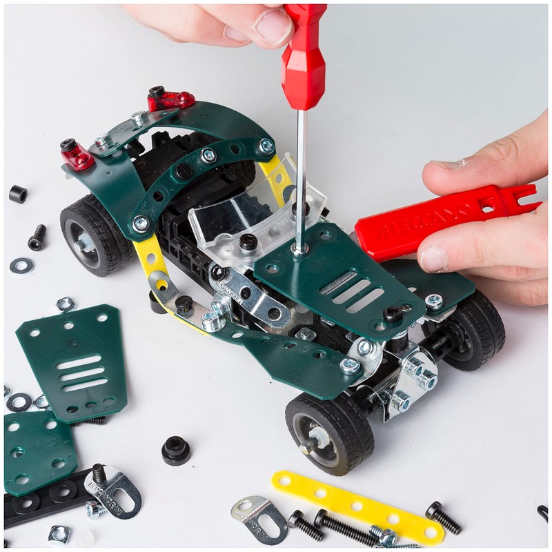 MECCANO Erector, 5 in 1 Roadster Pull Back Car Building