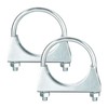 2 Pcs 45mm(1-3/4") Exhaust Clamp, Muffler U-Bolt Clamps, Special Clamp