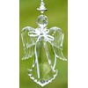 Crystal Quality Acrylic Angel Ornament (Long Base with Wings Down,