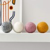 Felt Ball Flower Stems in Pink, Mustard, Grey & White