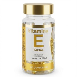 Cpsulas Faciales de Vitamina E 90 cpsulas Twist-Off Antioxidante, Hidratante y Revitalizante