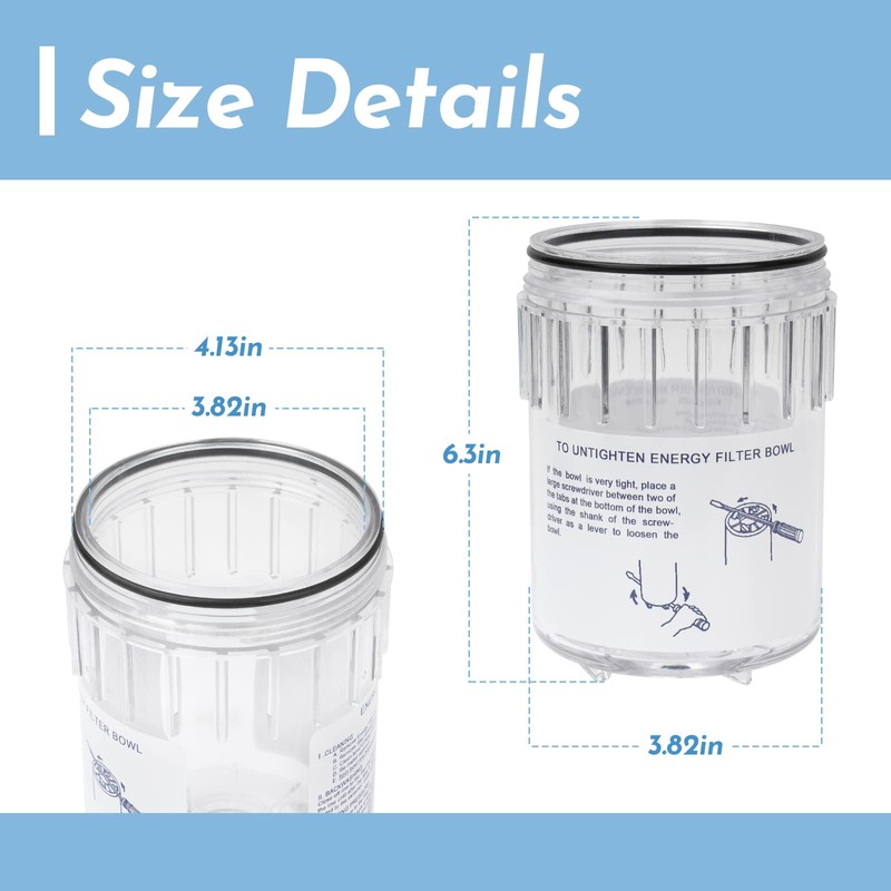 ANTOBLE R0373500 Energy Filter Bowl with O-Ring Replacement Kit for