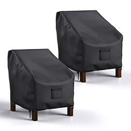 Patio Chair Covers Waterproof, Mrrihand Lounge Deep Seat Cover, Heavy Duty Outdoor Lawn Patio Furniture Covers (37" W x 40" D x 30" H - 2 Pack)