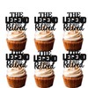 18pcs Black Glitter Silhouette Cupcake Topper The Legend Has Retired