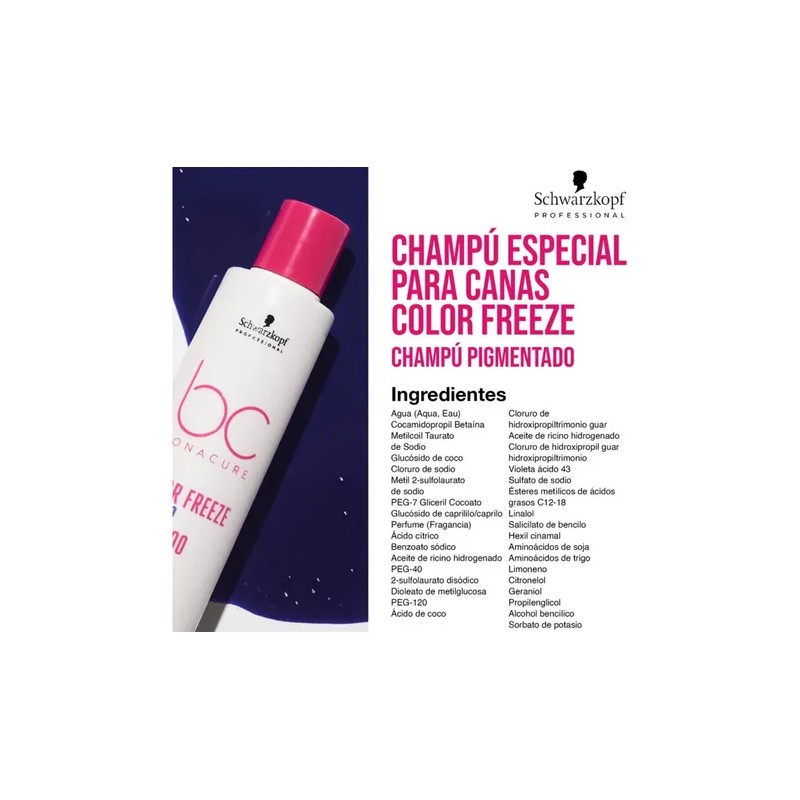 Shampoo Bonacure Color Freeze Silver Brillo Profesional 250m