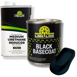 LiME LiNE Automotive Basecoat with Urethane Reducer Quart Combo Pack (Black Combo)