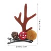 Lurrose Antler Hair Clip 4 Pairs Cute Reindeer Hair Clips