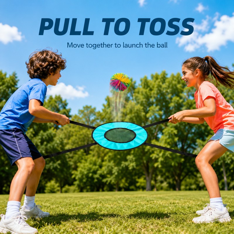 Two-Player Toss & Catch Ball Game with 36cm Catching Pad