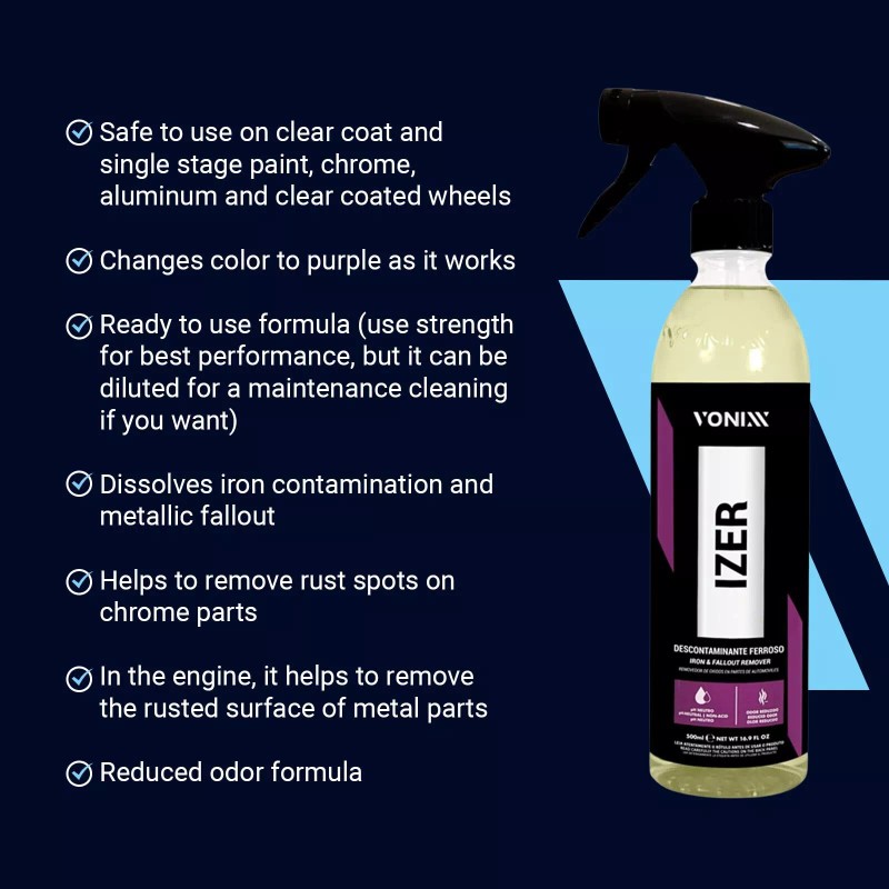 Vonixx Izer Iron Remover Spray 16.9 Fl Oz pH Neutral