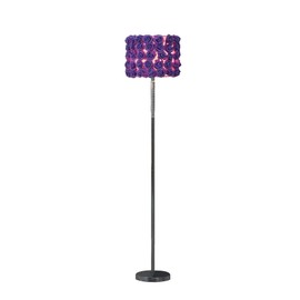ORE HBL2803 Roses in Bloom Acrylic/Metal Floor Lamp, Lavender, 63"