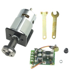 CONQUERALL 775 DC Motor DC 12V 6000RPM / 24V 12000RPM Large Torque High Power Motor with M10-5 Connecting Rod Set Bracket and 20A Speed Controller